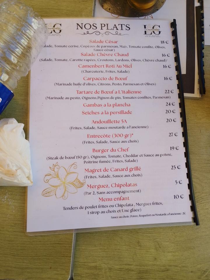 Restaurant la Guinguette - Menu Image 2